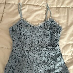 EVERYTHING HAS TO GO - Make an offer - 
GUESS Midi Lace dress in light blue